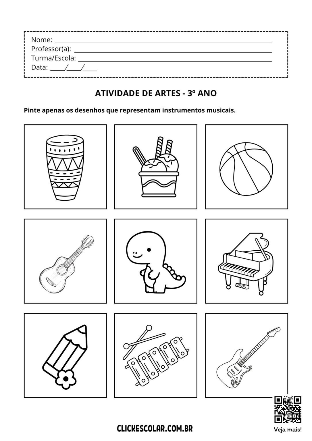 24 Atividades de Artes para 3º Ano – Click Escolar