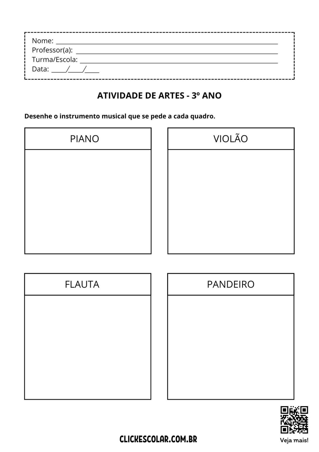 24 Atividades de Artes para 3º Ano – Click Escolar