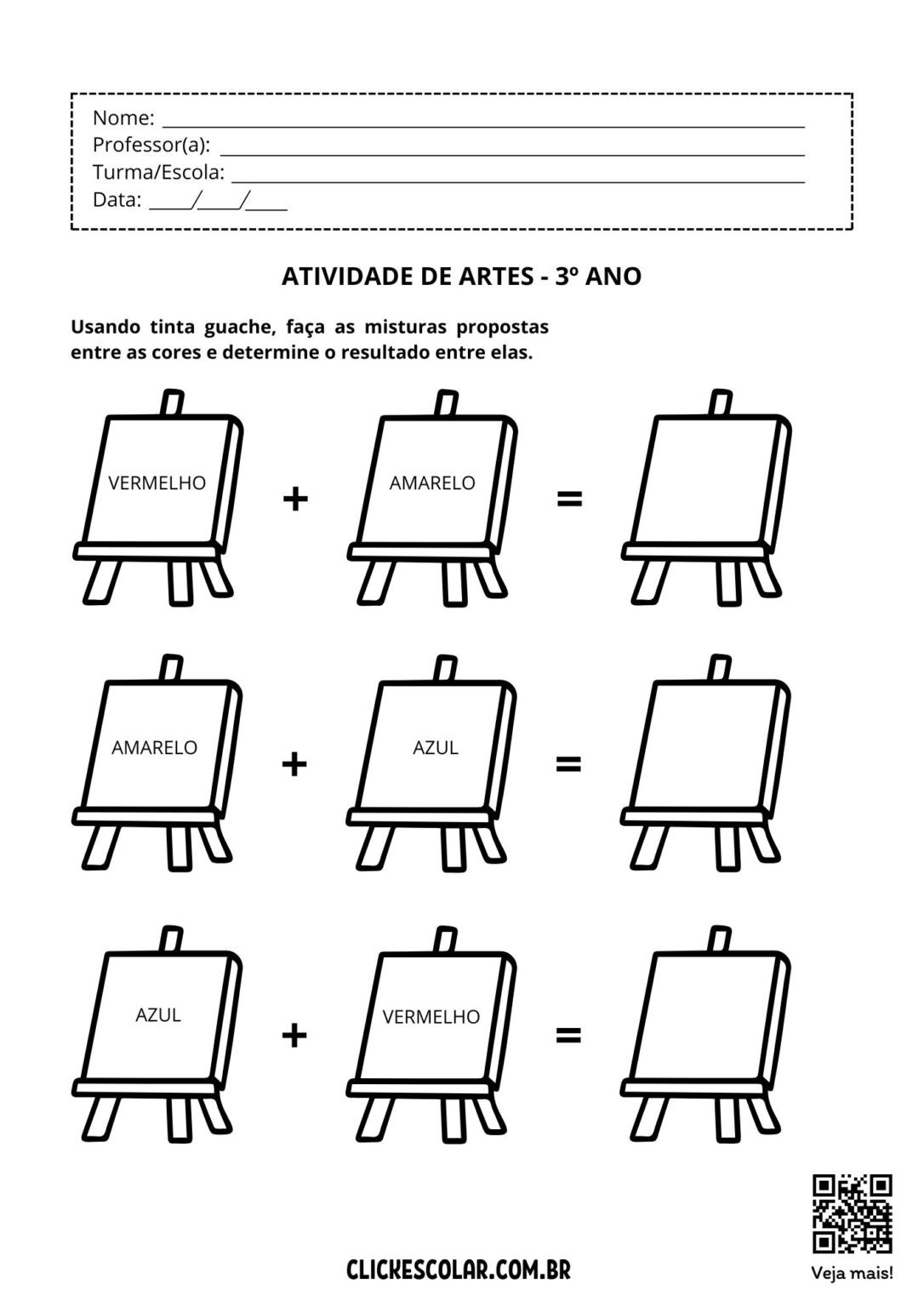 24 Atividades de Artes para 3º Ano – Click Escolar