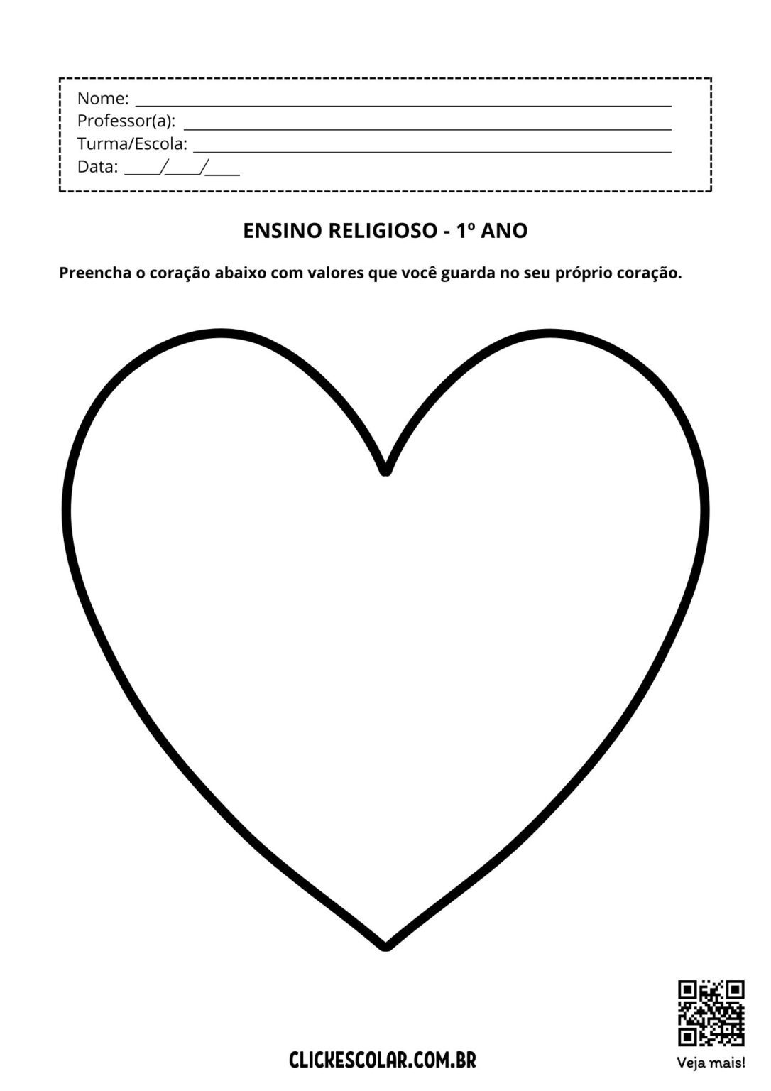 13 Atividades de Ensino religioso para 1º Ano – Click Escolar