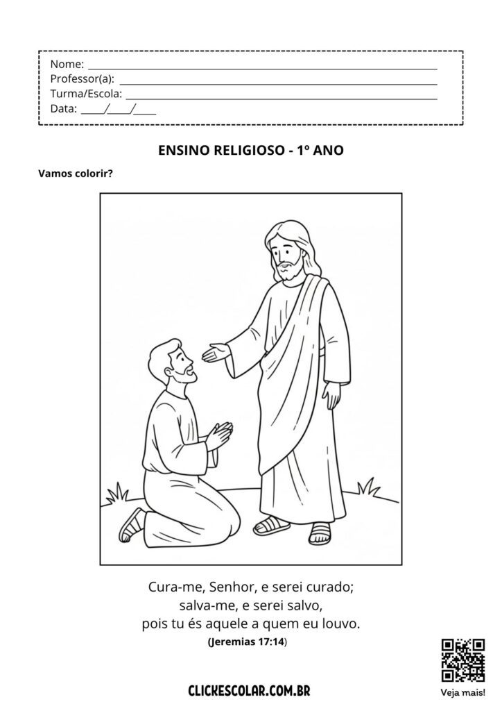 13 Atividades de Ensino religioso para 1º Ano – Click Escolar