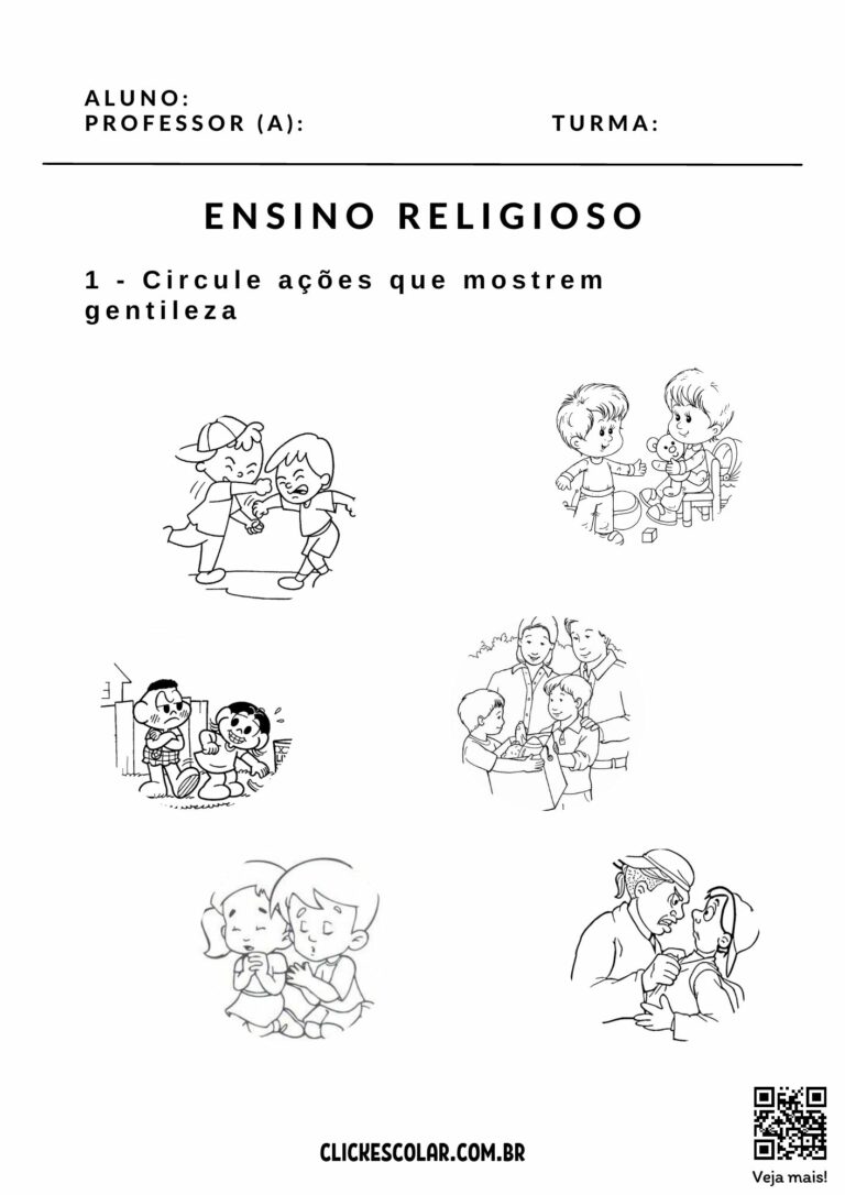 13 Atividades de Ensino religioso para 1º Ano – Click Escolar