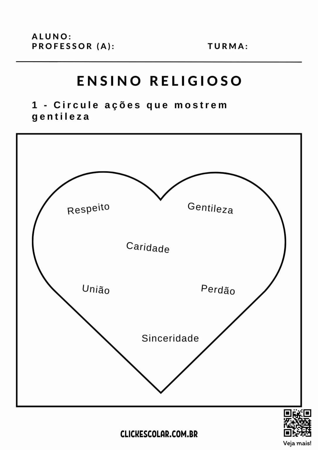 13 Atividades de Ensino religioso para 1º Ano – Click Escolar