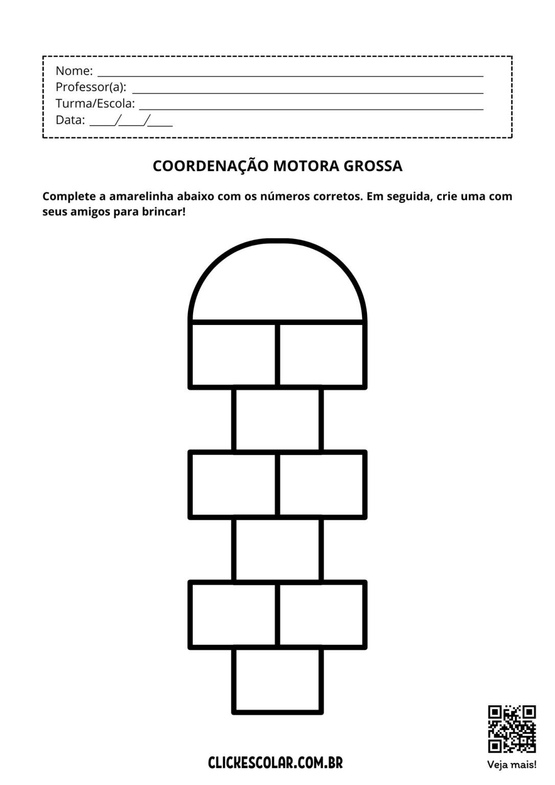 23 Atividades de Coordenação motora grossa – Click Escolar