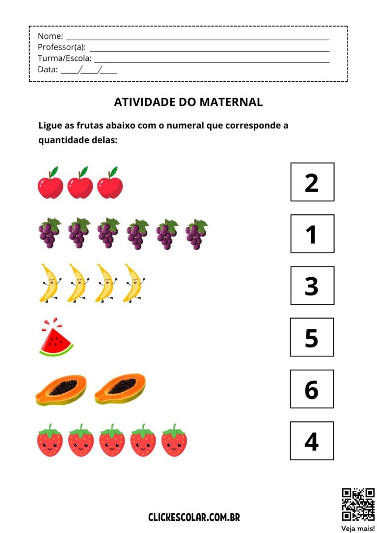 Atividades para Maternal 2 – Click Escolar