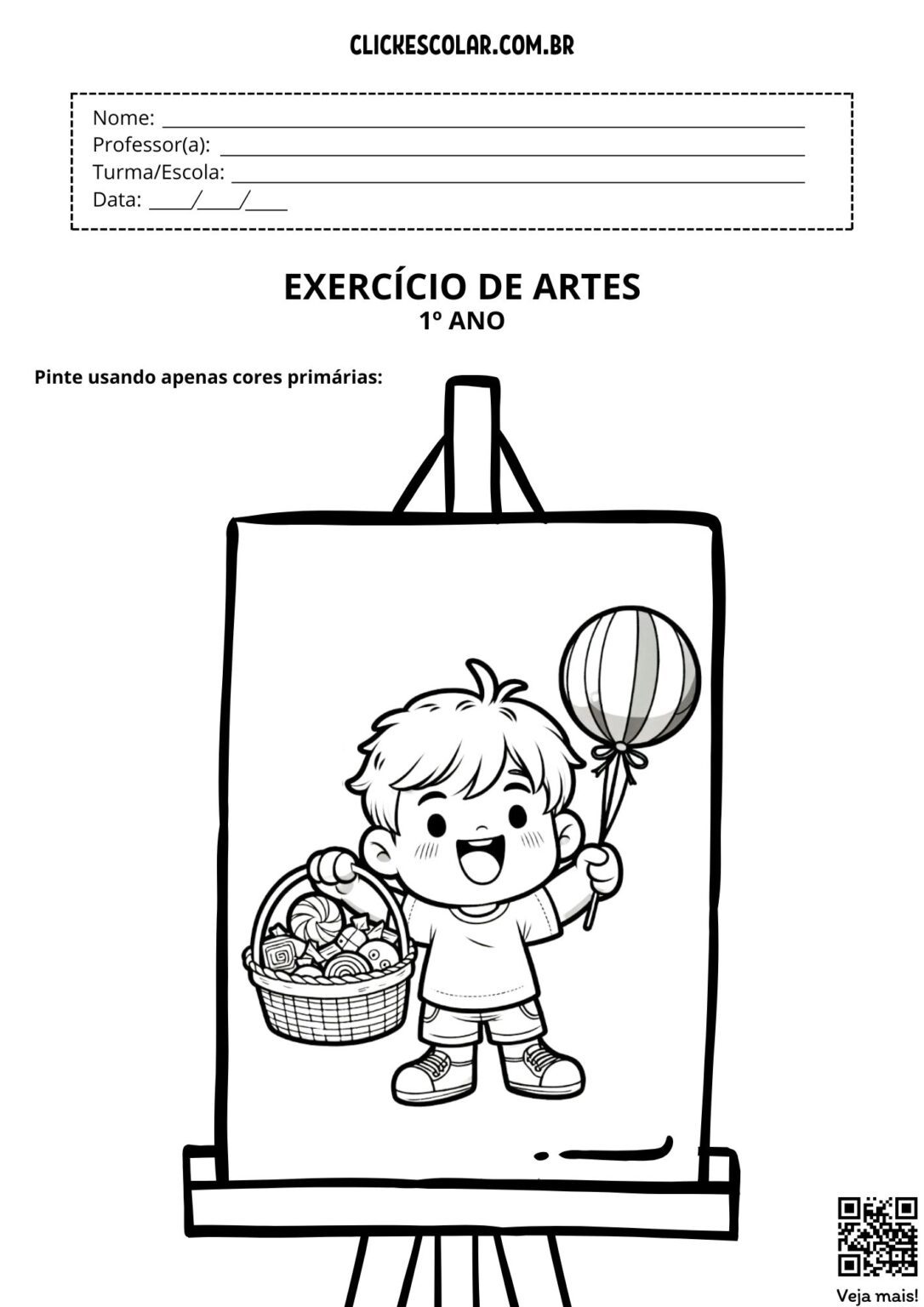 Atividades de Artes para 1º Ano – Click Escolar