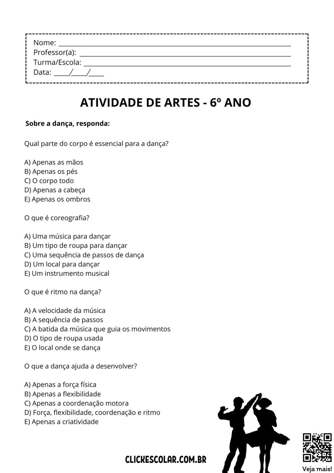 13 Atividades de Artes para 6º ano – Click Escolar