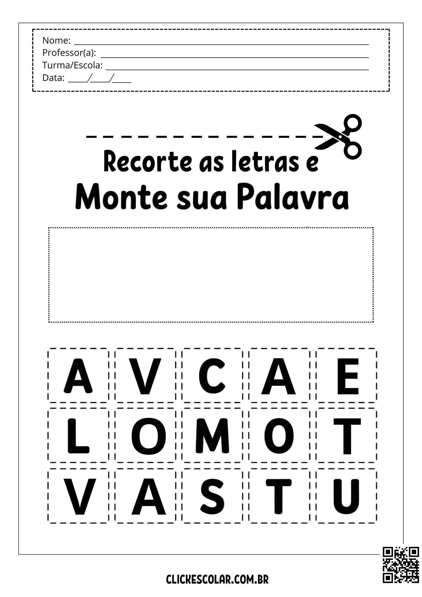 25 Atividades de Recorte e Colagem Para Imprimir – Click Escolar