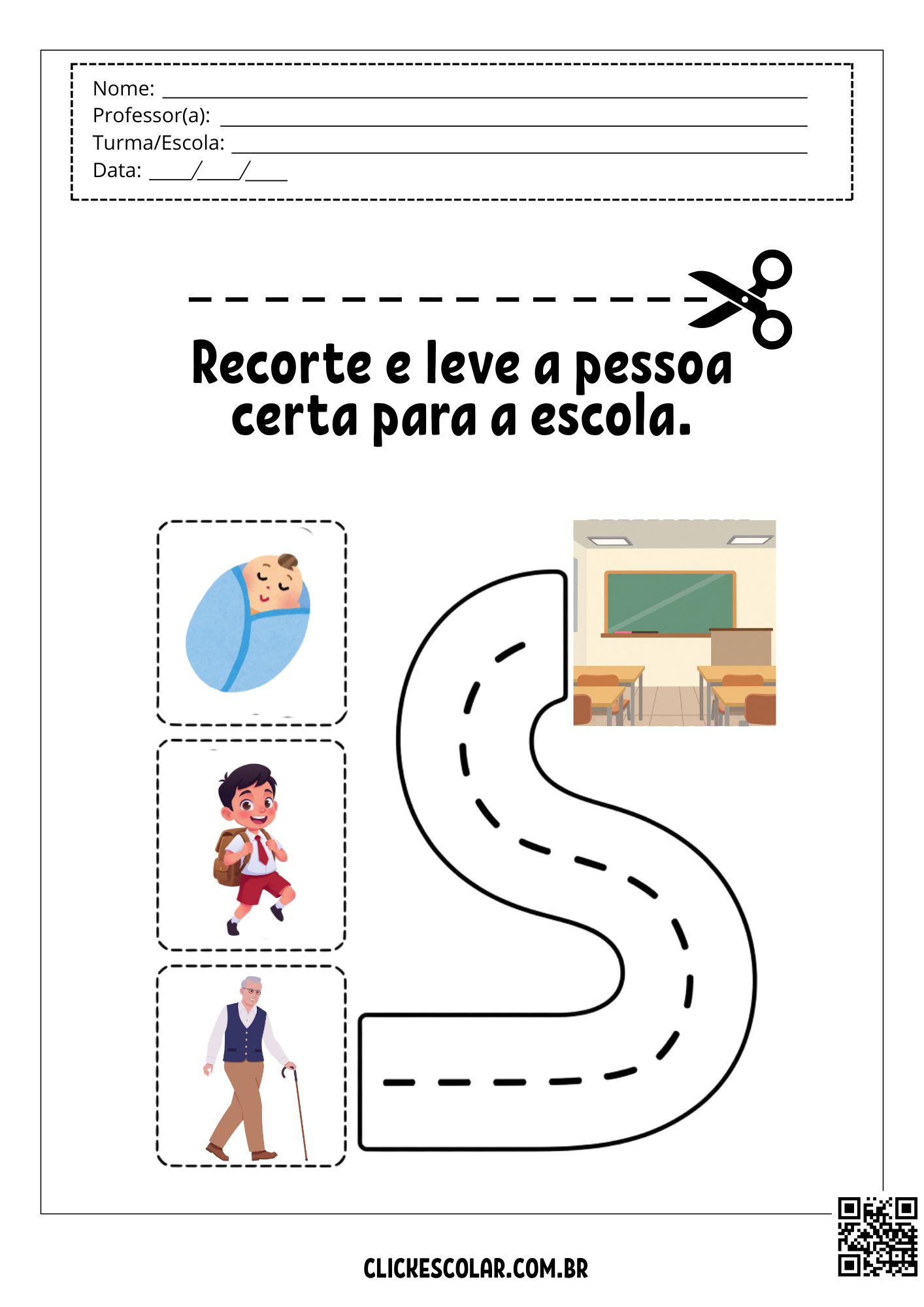 25 Atividades de Recorte e Colagem Para Imprimir – Click Escolar