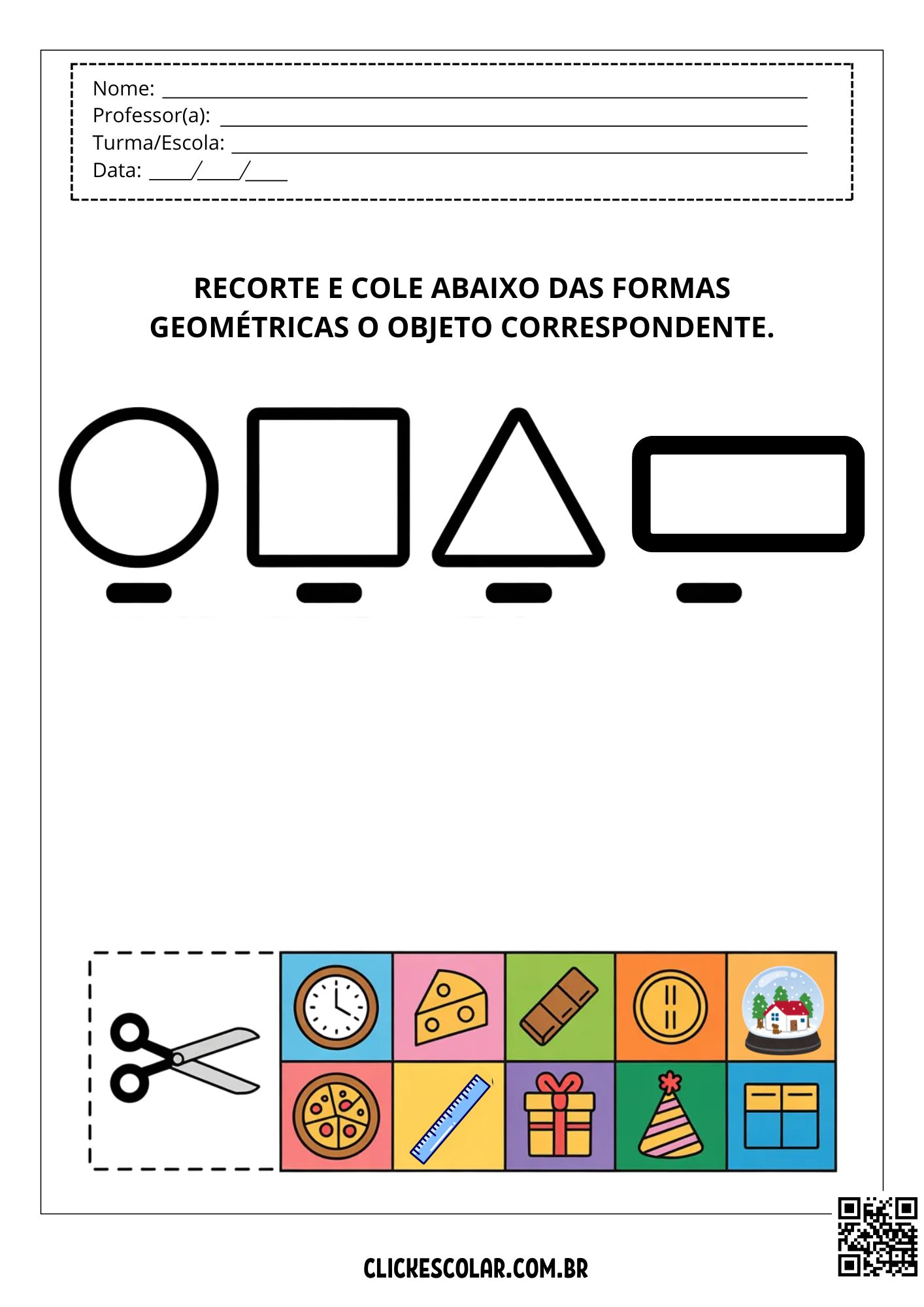 25 Atividades de Recorte e Colagem Para Imprimir – Click Escolar