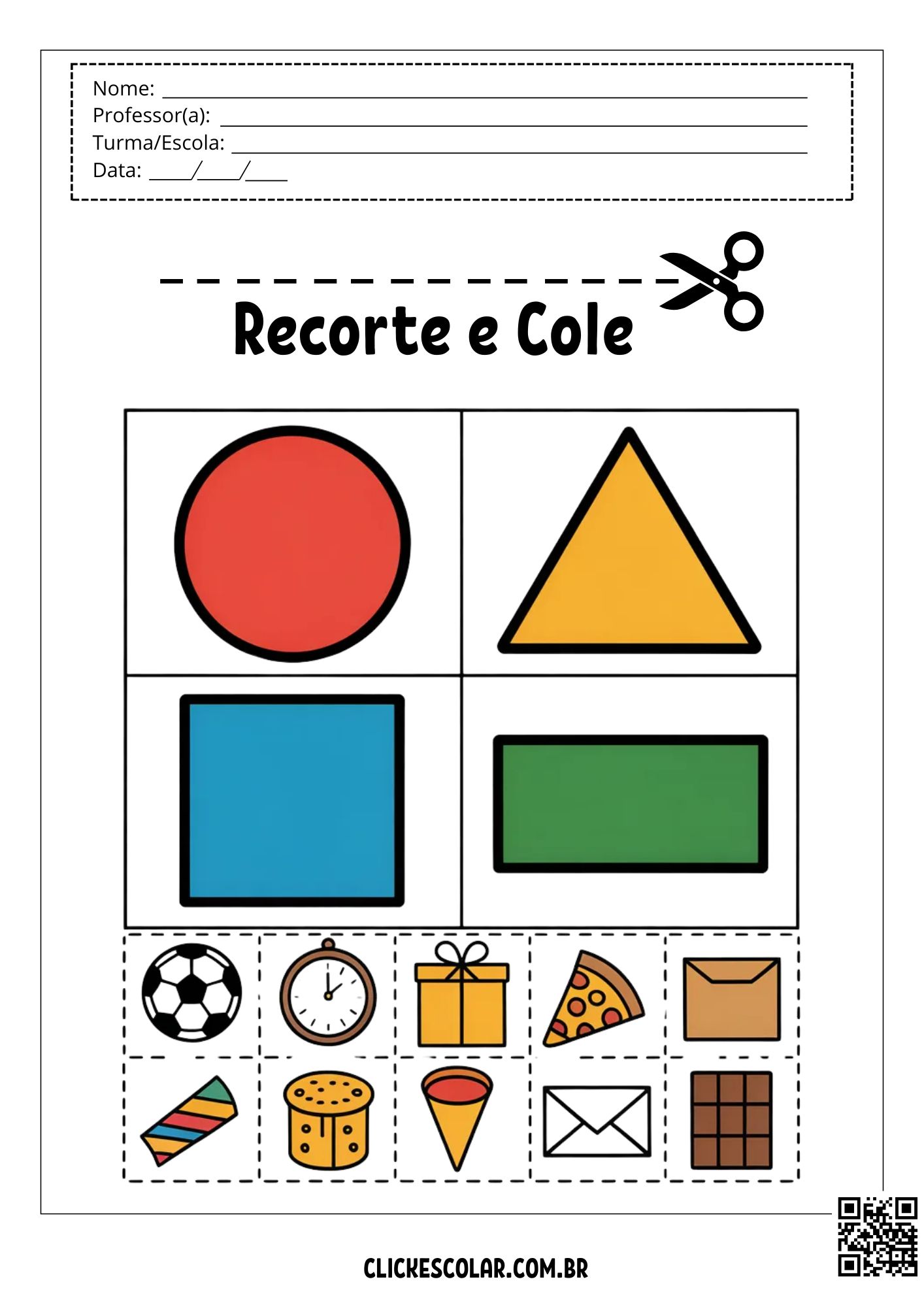 25 Atividades de Recorte e Colagem Para Imprimir – Click Escolar